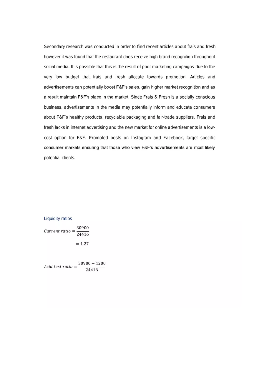 Marketing Strategies for Frais and Fresh Part 1 - Page 15