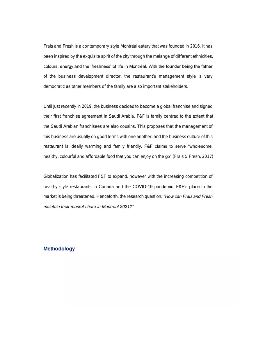 Marketing Strategies for Frais and Fresh Part 1 - Page 2