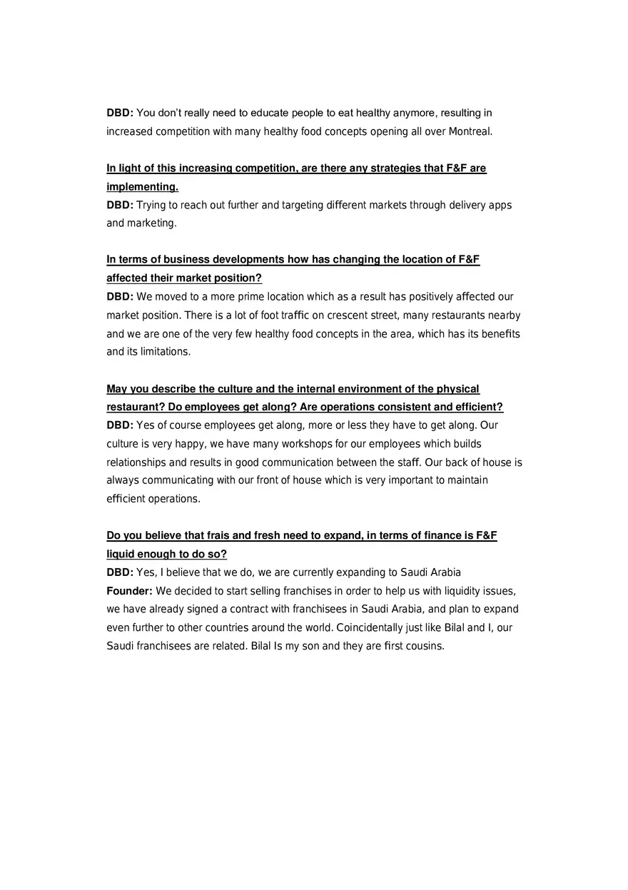 Marketing Strategies for Frais and Fresh Part 1 - Page 6