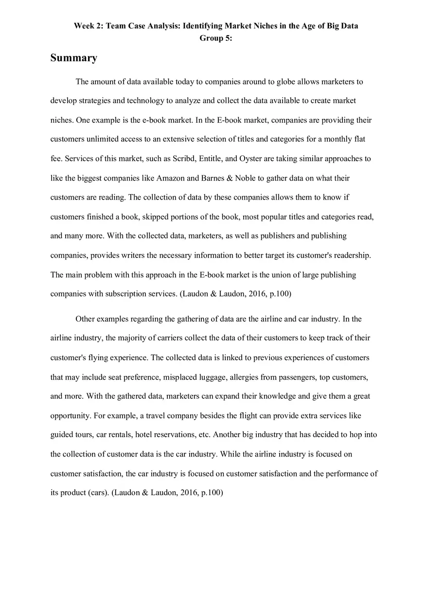 Identifying Market Niches in the Age of Big Data - Page 1