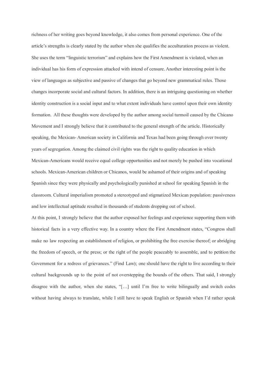 Gloria Anzaldua - How To Tame A Wild Tongue - Page 3