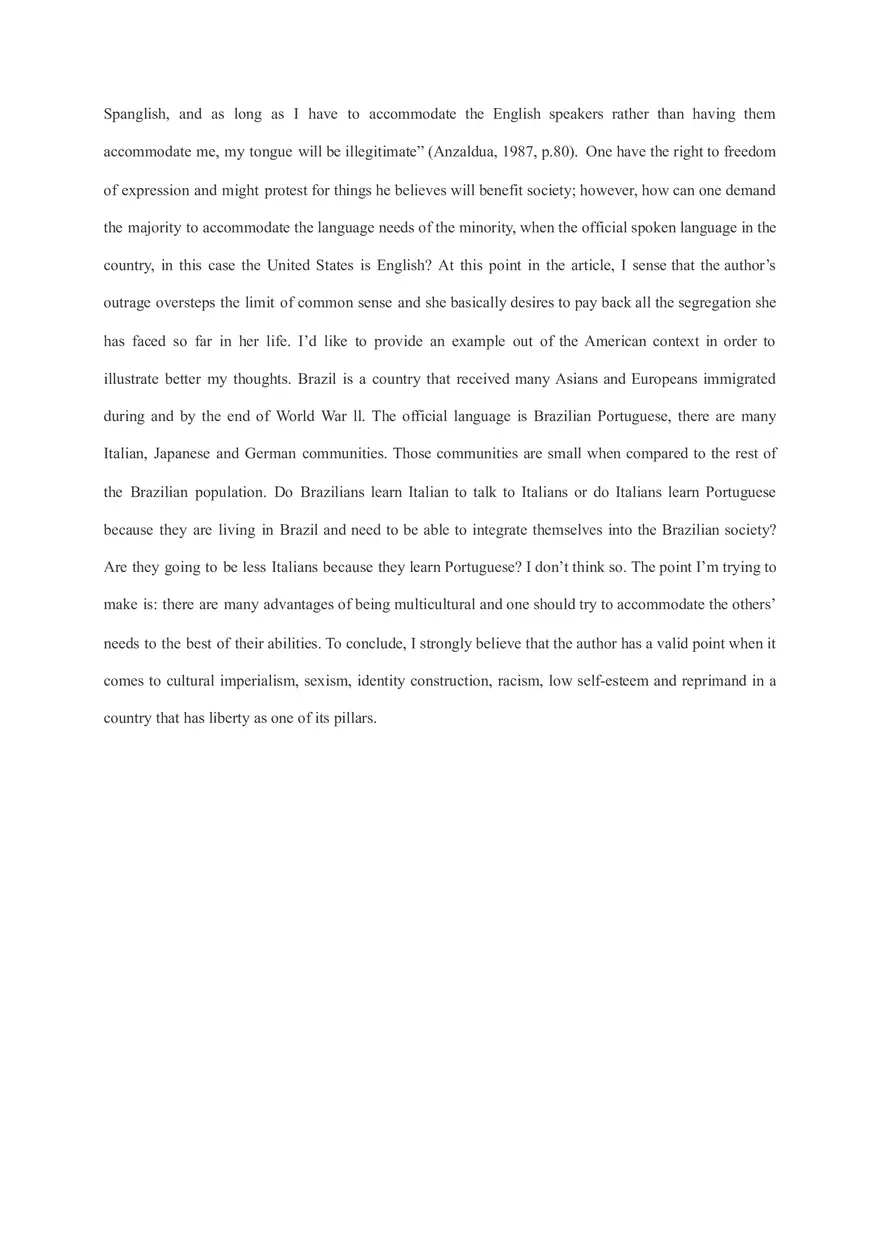 Gloria Anzaldua - How To Tame A Wild Tongue - Page 4