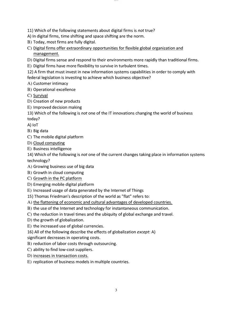 Chapter 1 Strategic Business Objectives of Information Systems - Page 3