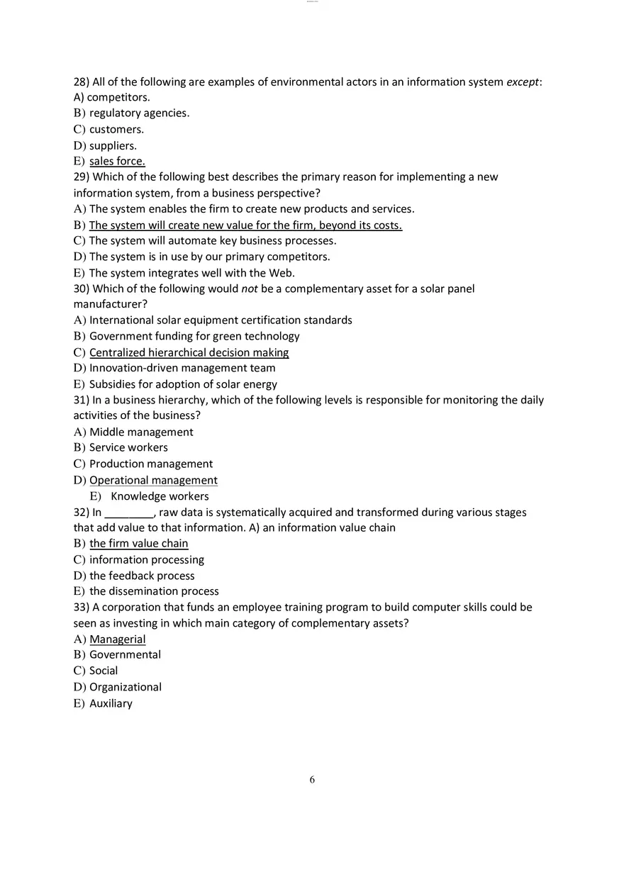 Chapter 1 Strategic Business Objectives of Information Systems - Page 6