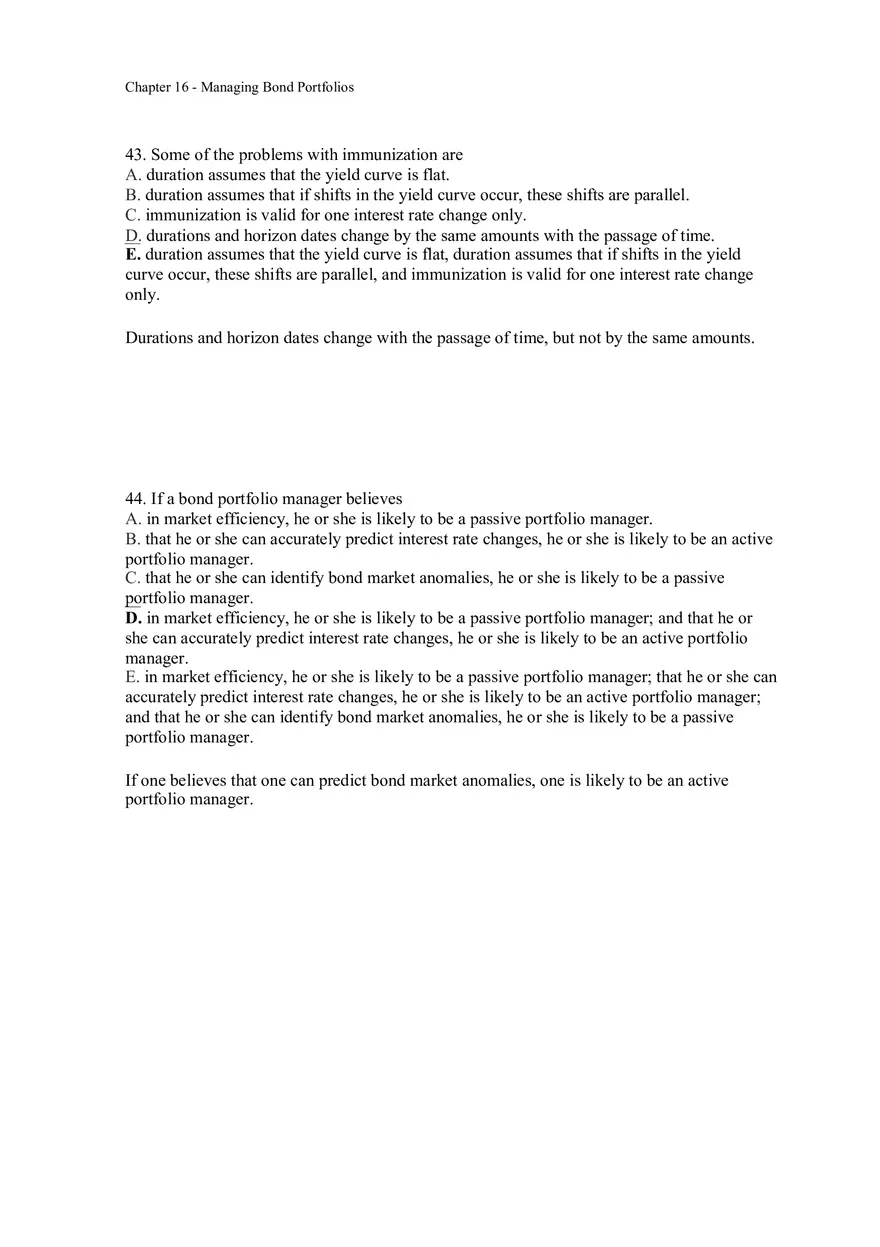 Managing Bond Portfolios Answer Key 3 - Page 2