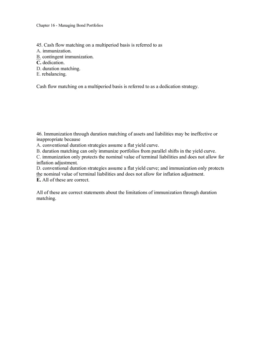 Managing Bond Portfolios Answer Key 3 - Page 3