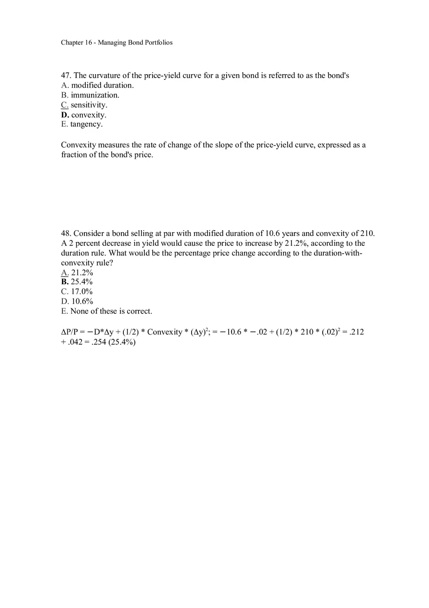 Managing Bond Portfolios Answer Key 3 - Page 4