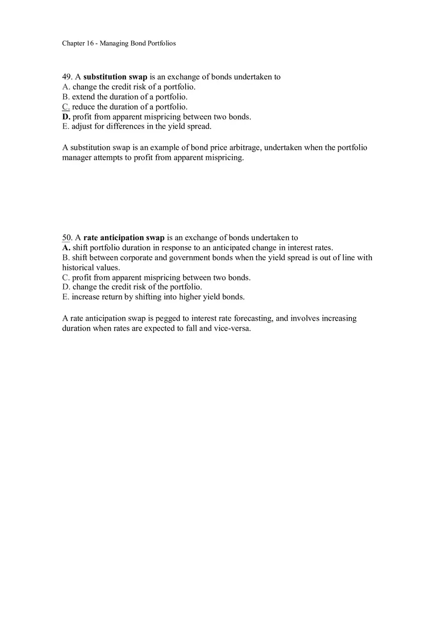 Managing Bond Portfolios Answer Key 3 - Page 5