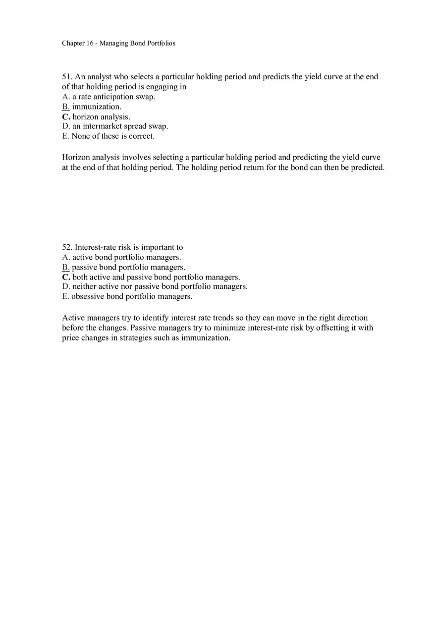 Managing Bond Portfolios Answer Key 3 - Page 6