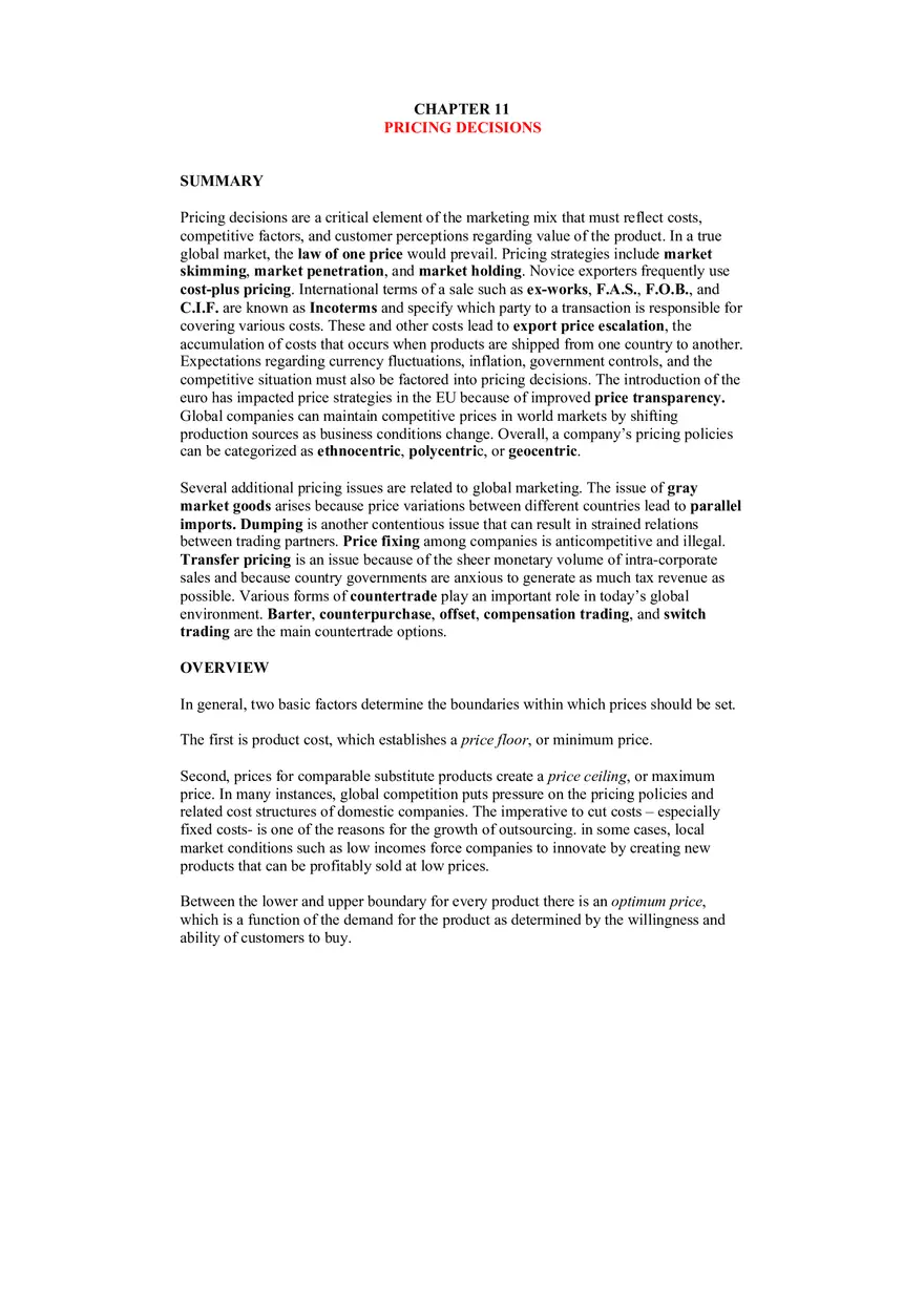 Pricing Decisions - Page 1