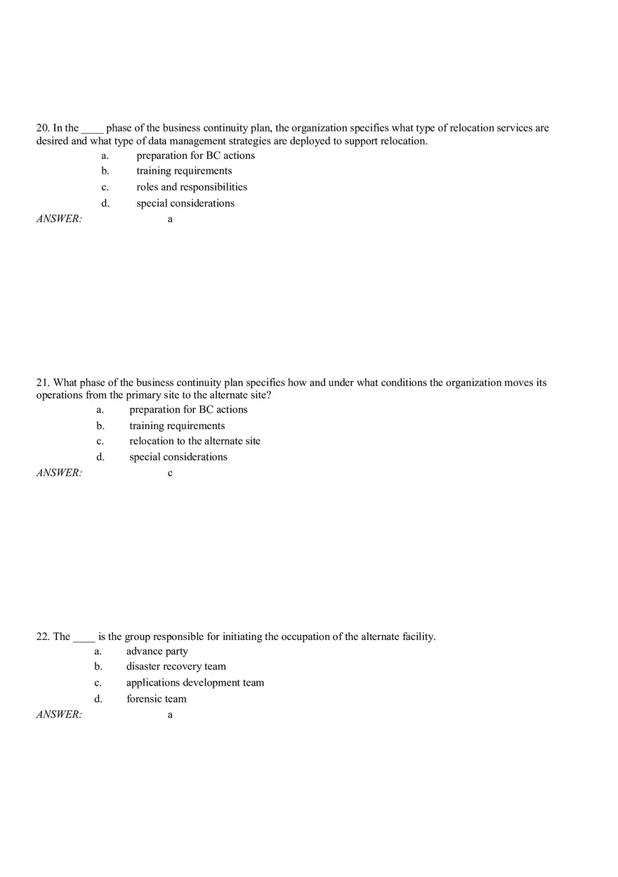 Business Continuity Answer Part 1 - Page 8