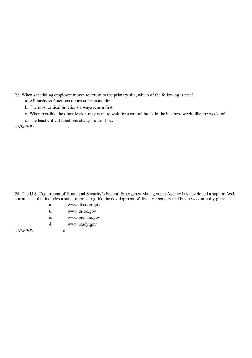 Business Continuity Answer Part 1 - Page 9