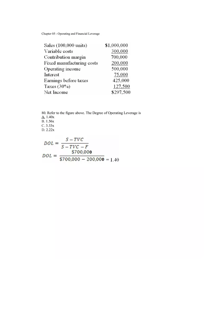 Operating and Financial Leverage Assignment Part 5 - Page 7