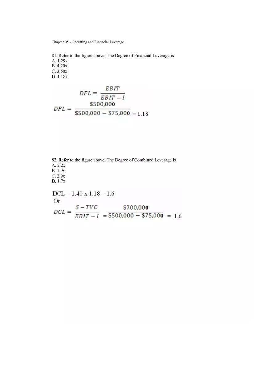 Operating and Financial Leverage Assignment Part 5 - Page 8