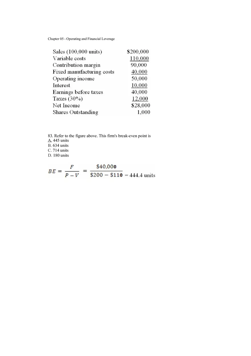 Operating and Financial Leverage Assignment Part 5 - Page 9