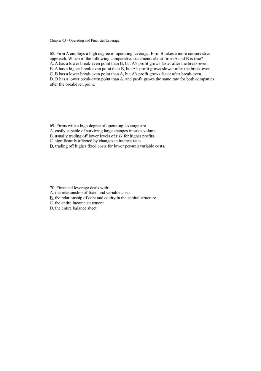 Operating and Financial Leverage Assignment Part 5 - Page 3