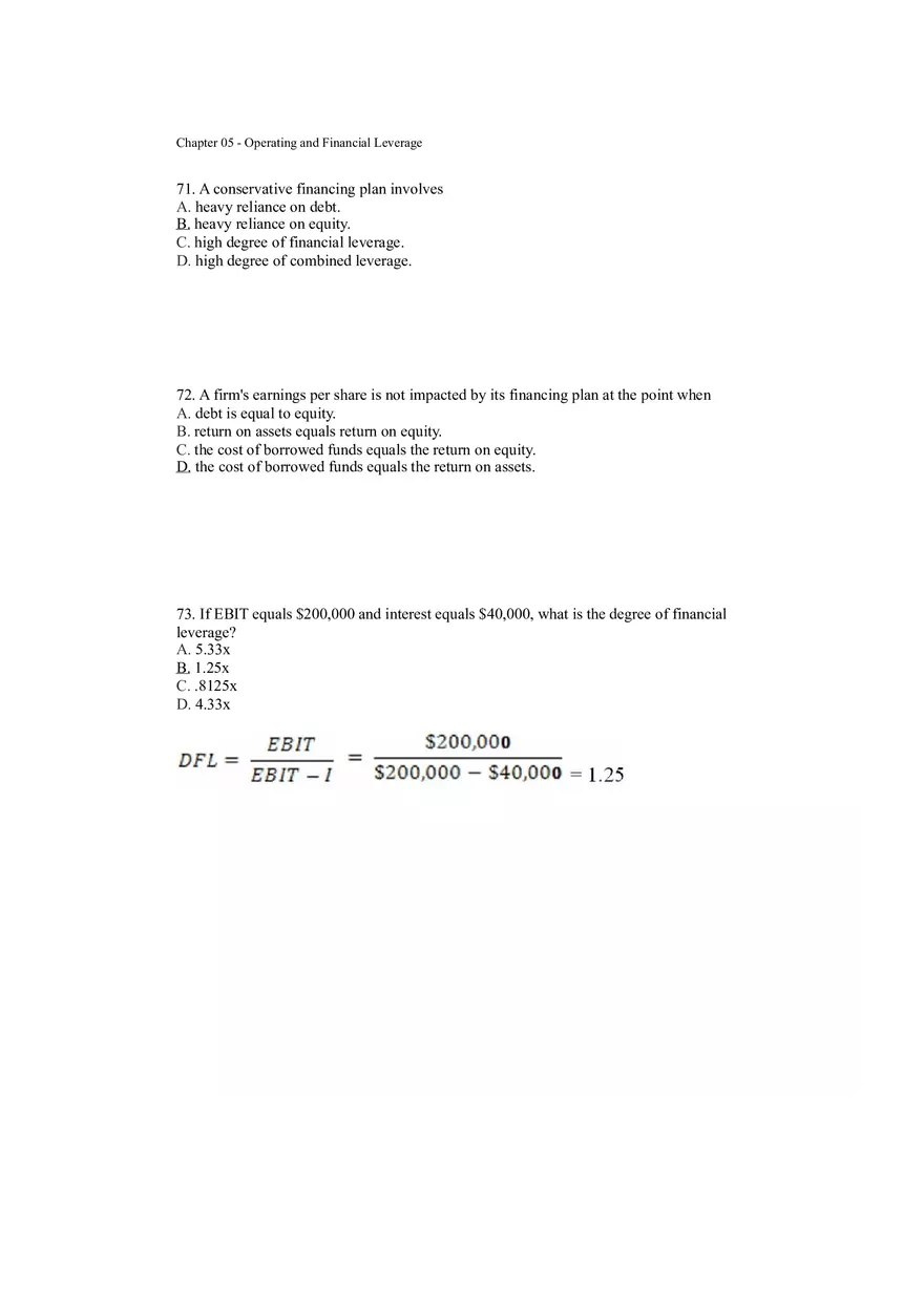 Operating and Financial Leverage Assignment Part 5 - Page 4