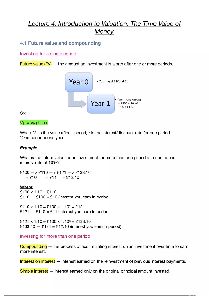 Business Finance Lecture 4 - Page 1