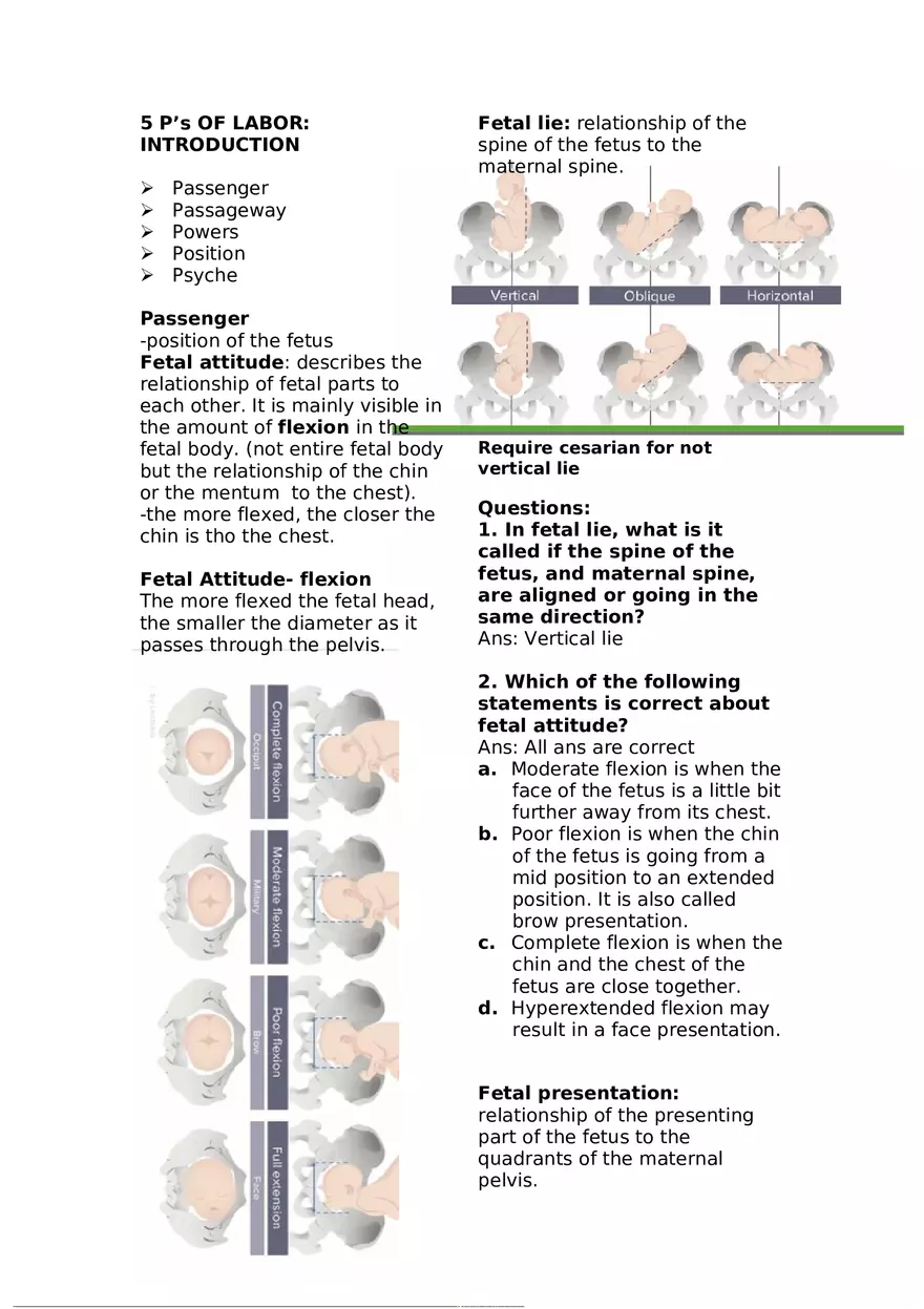 5 P's of Labor - Page 1