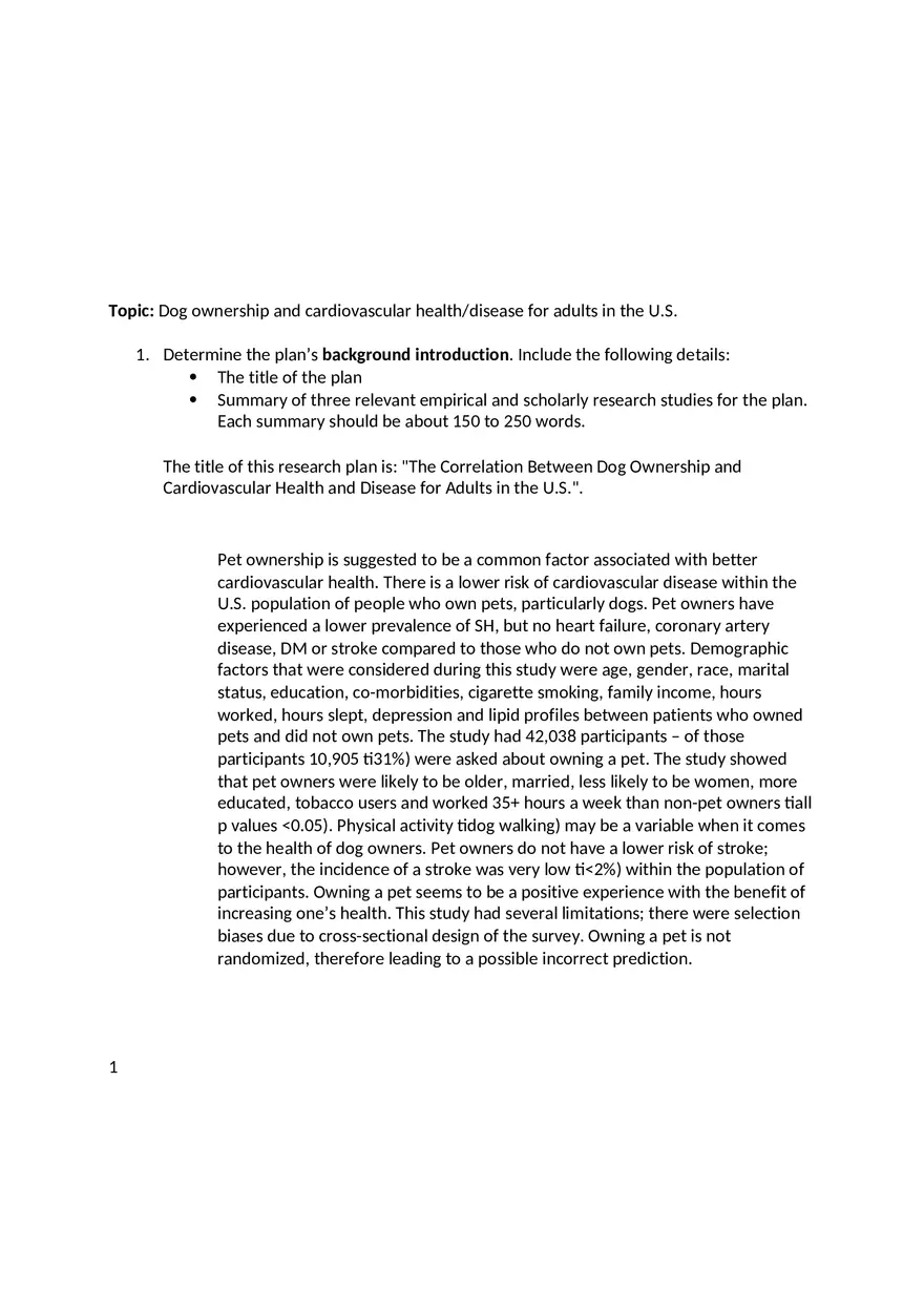 The Impact of Pet Ownership on Cardiovascular Health - Page 1