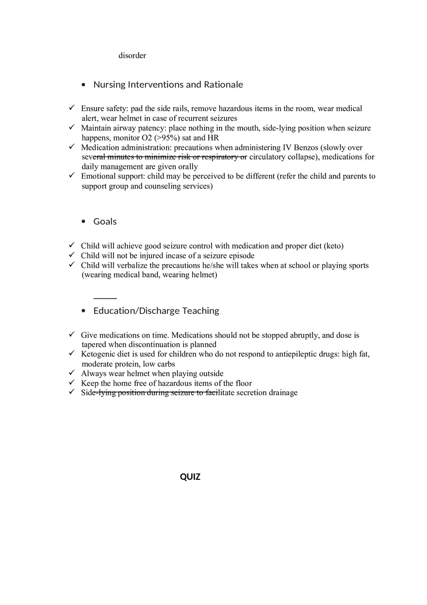 Seizure Disorder Case Study (Generalized) - Page 3