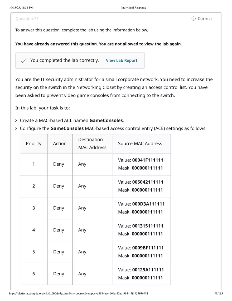 Fall 2025 Midterm Exam Configure a Screened Subnet - Page 113