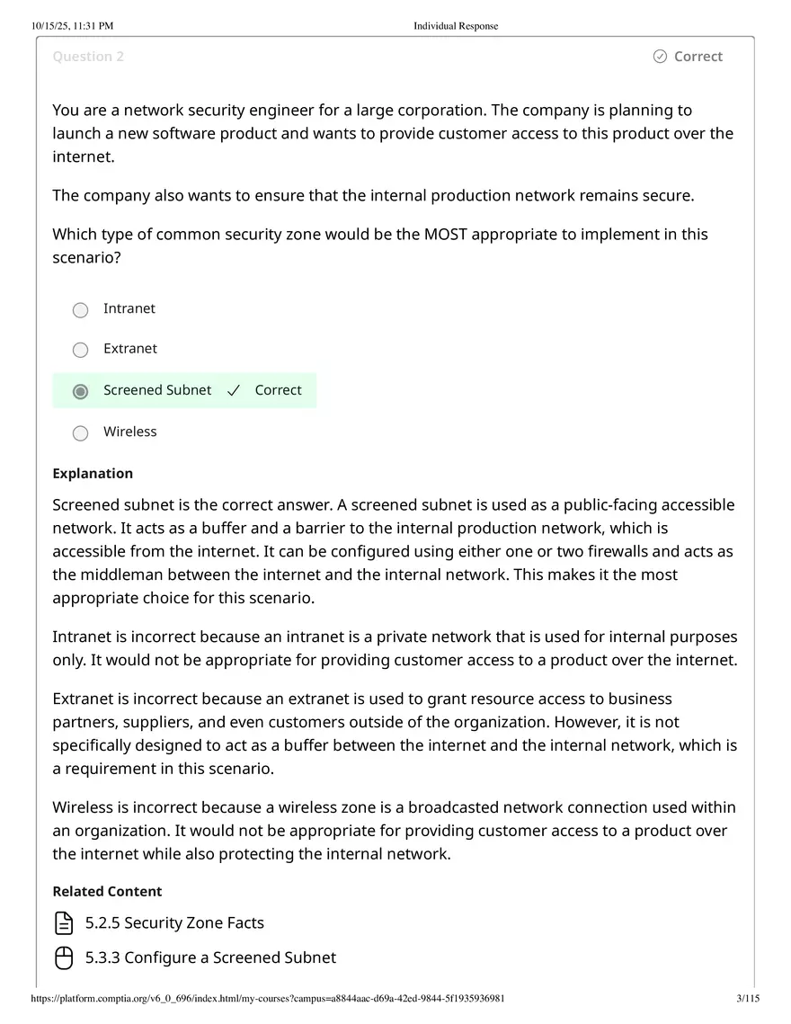 Fall 2025 Midterm Exam Configure a Screened Subnet - Page 28