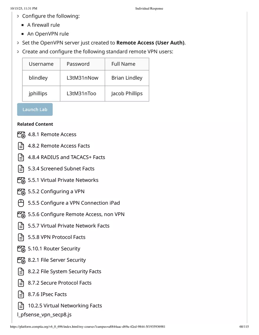 Fall 2025 Midterm Exam Configure a Screened Subnet - Page 80