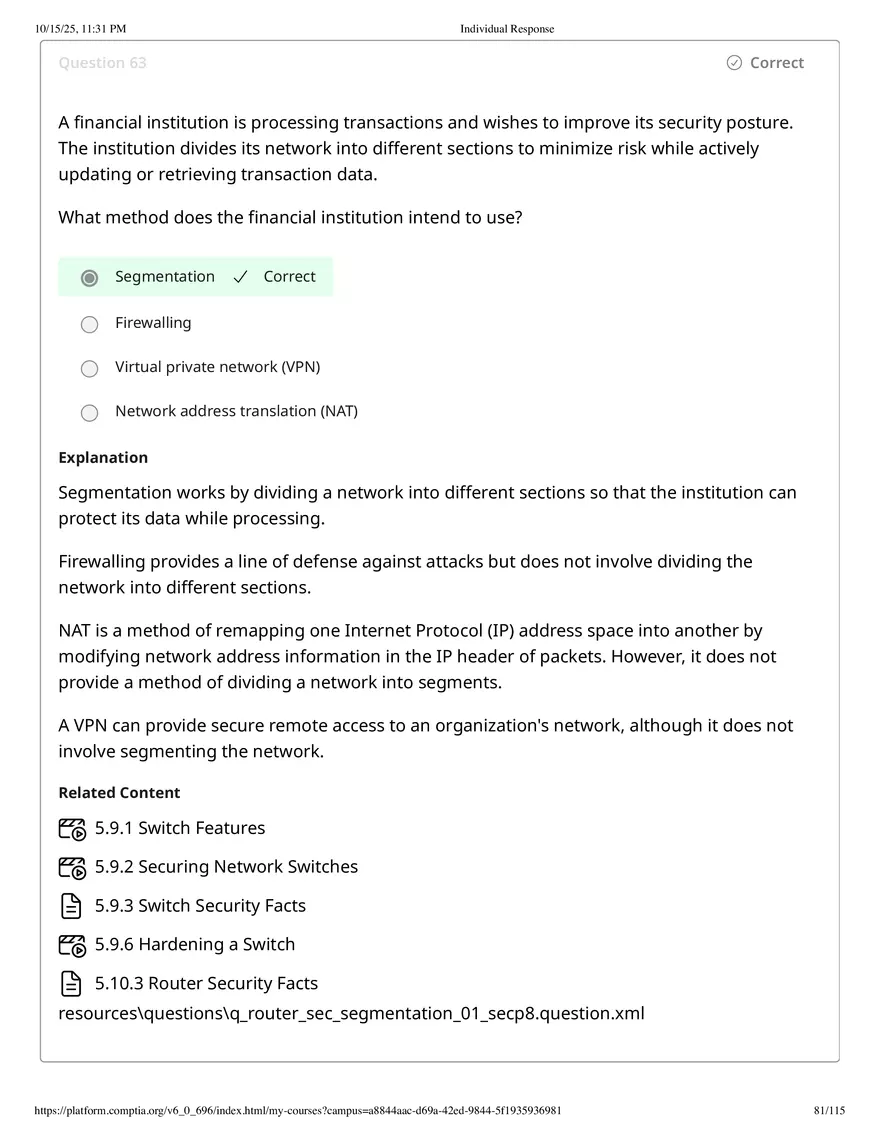 Fall 2025 Midterm Exam Configure a Screened Subnet - Page 95