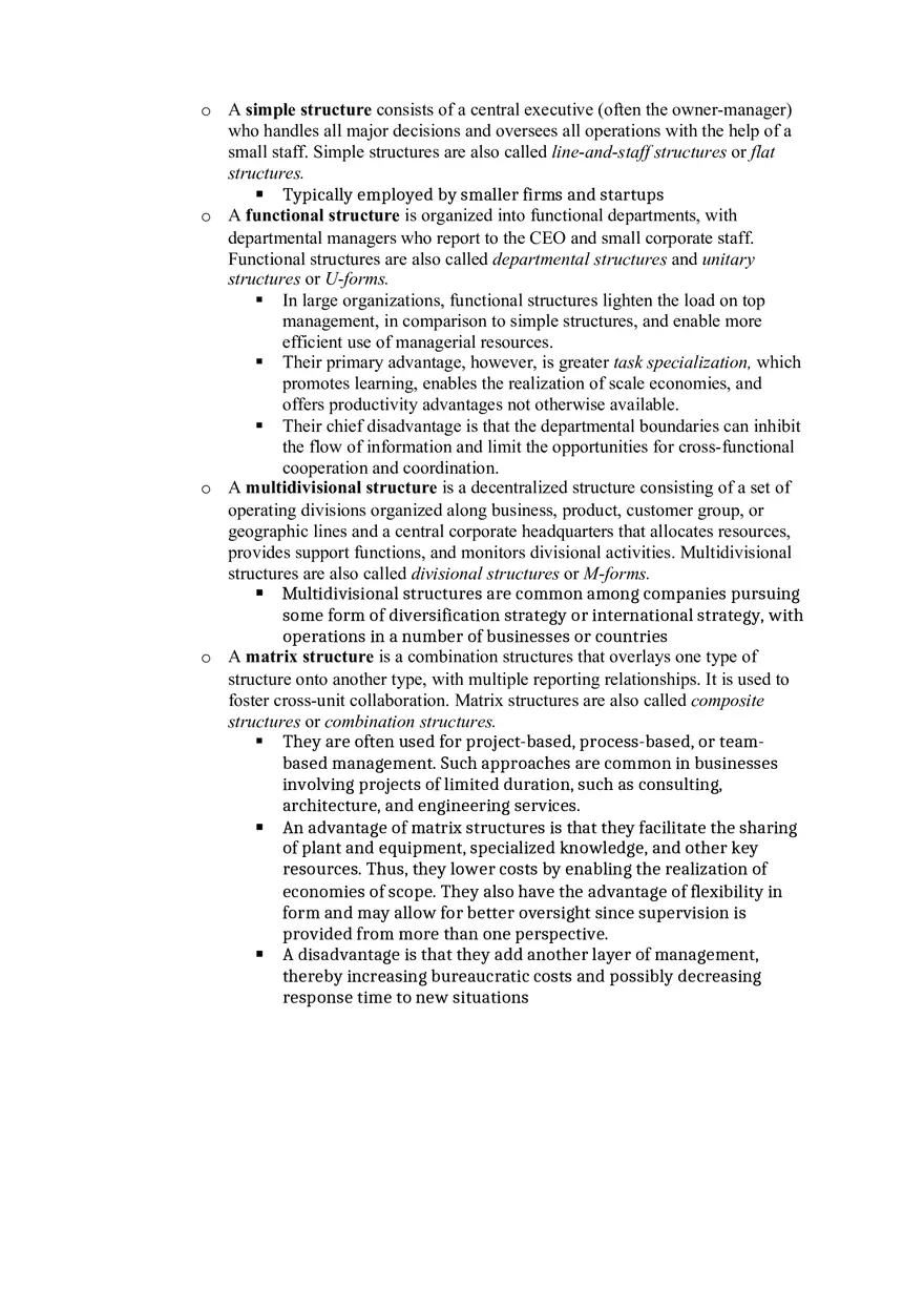 Chapter 10 Summary Crafting and Executing Strategy - Page 5