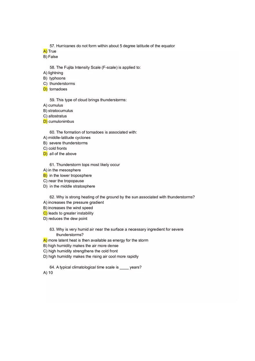 Weather and Climate Final Exam Notes - Page 9