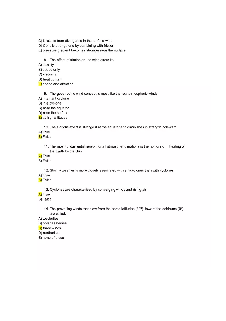 Weather and Climate Final Exam Notes - Page 2