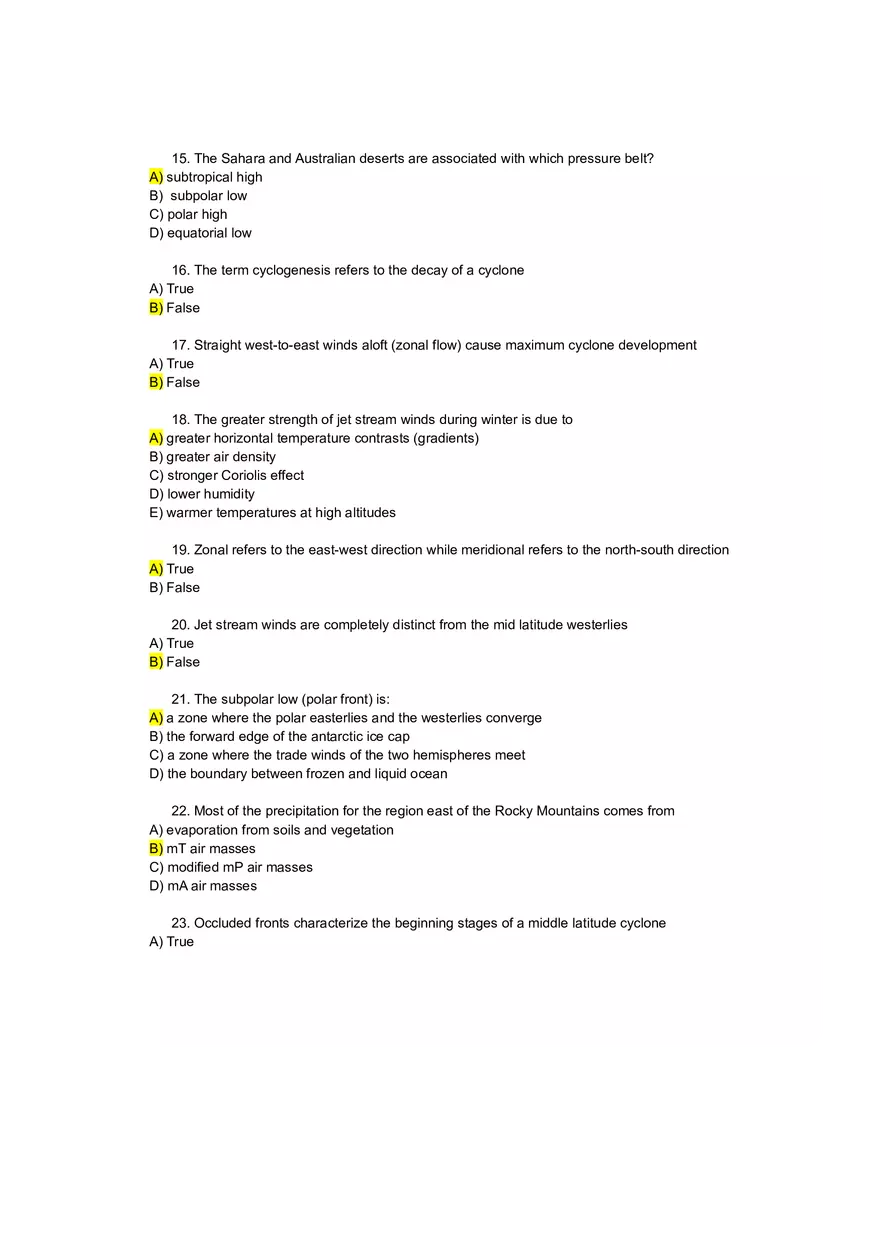 Weather and Climate Final Exam Notes - Page 3