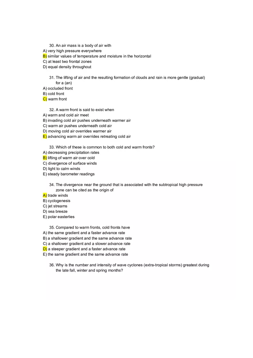 Weather and Climate Final Exam Notes - Page 5