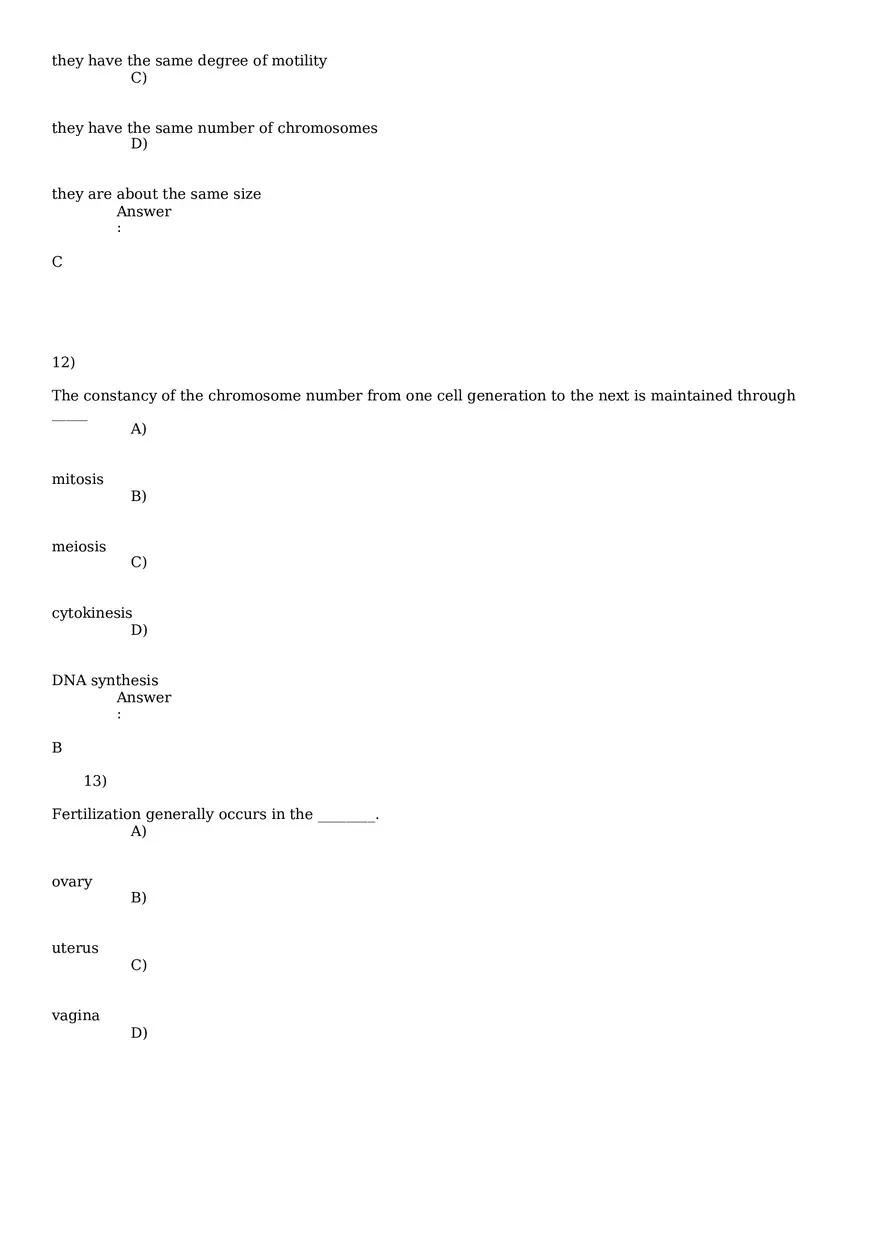 Reproductive System Practice Questions - Part 2 - Page 7