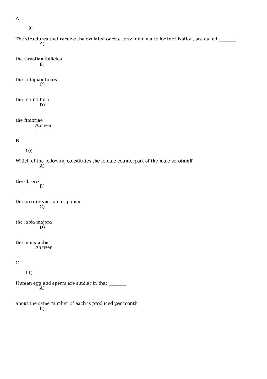Reproductive System Practice Questions - Part 2 - Page 6