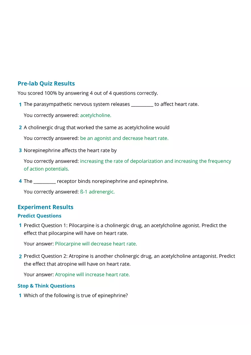 Cardiovascular Physiology Report - Page 1