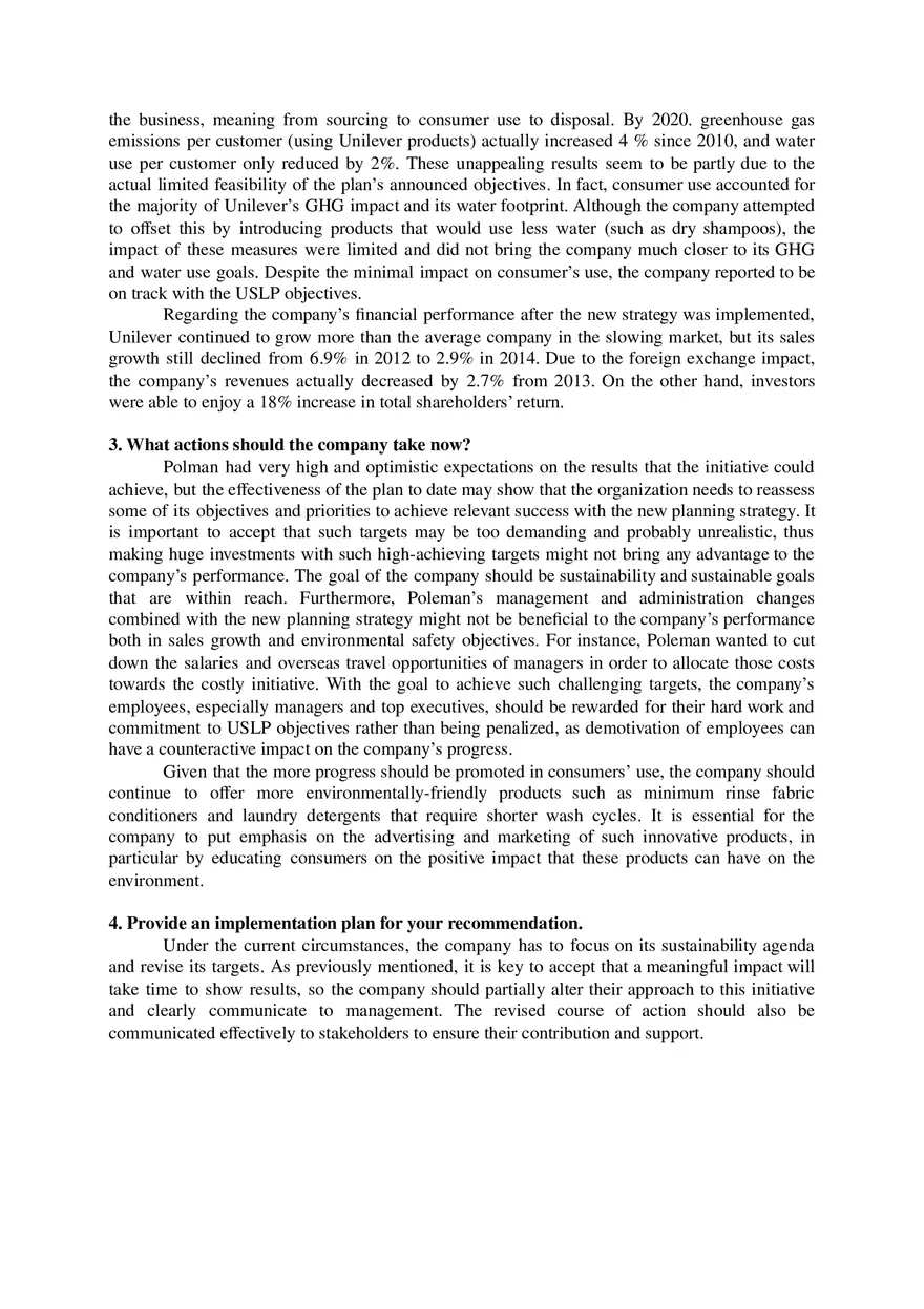 Unilever Case Study - Page 2