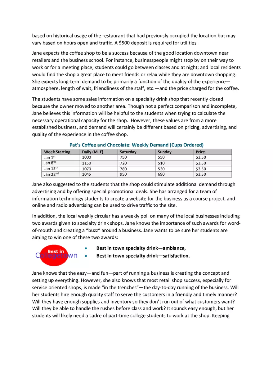 BizCafe Is a Computer Simulation Part 1 - Page 7