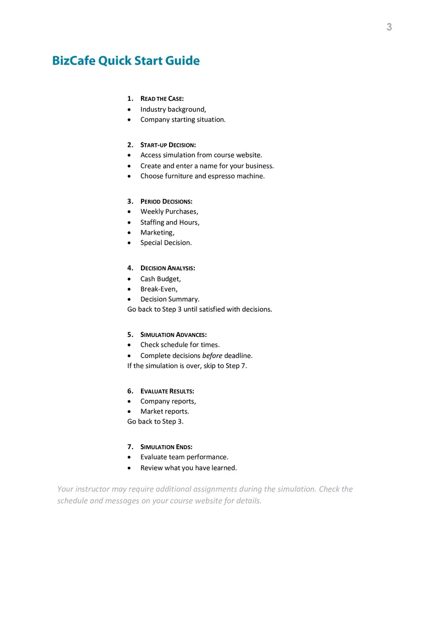BizCafe Is a Computer Simulation Part 1 - Page 2