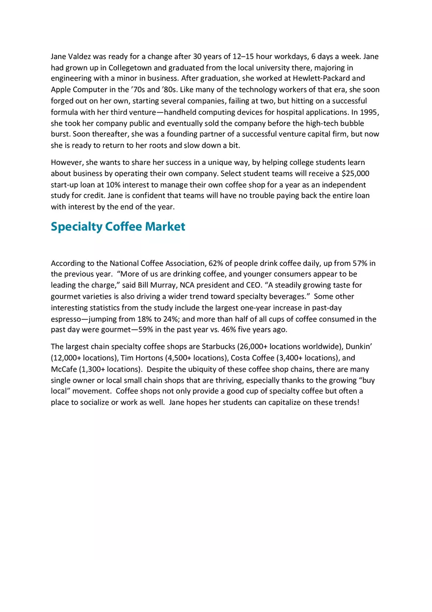 BizCafe Is a Computer Simulation Part 1 - Page 5