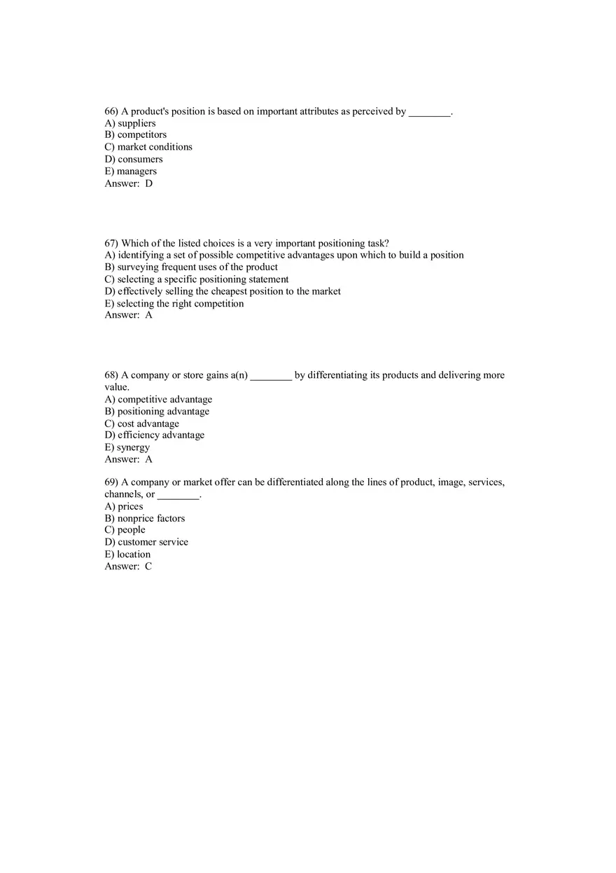 Segmentation, Targeting, and Positioning Answer Key Part 2 - Page 9