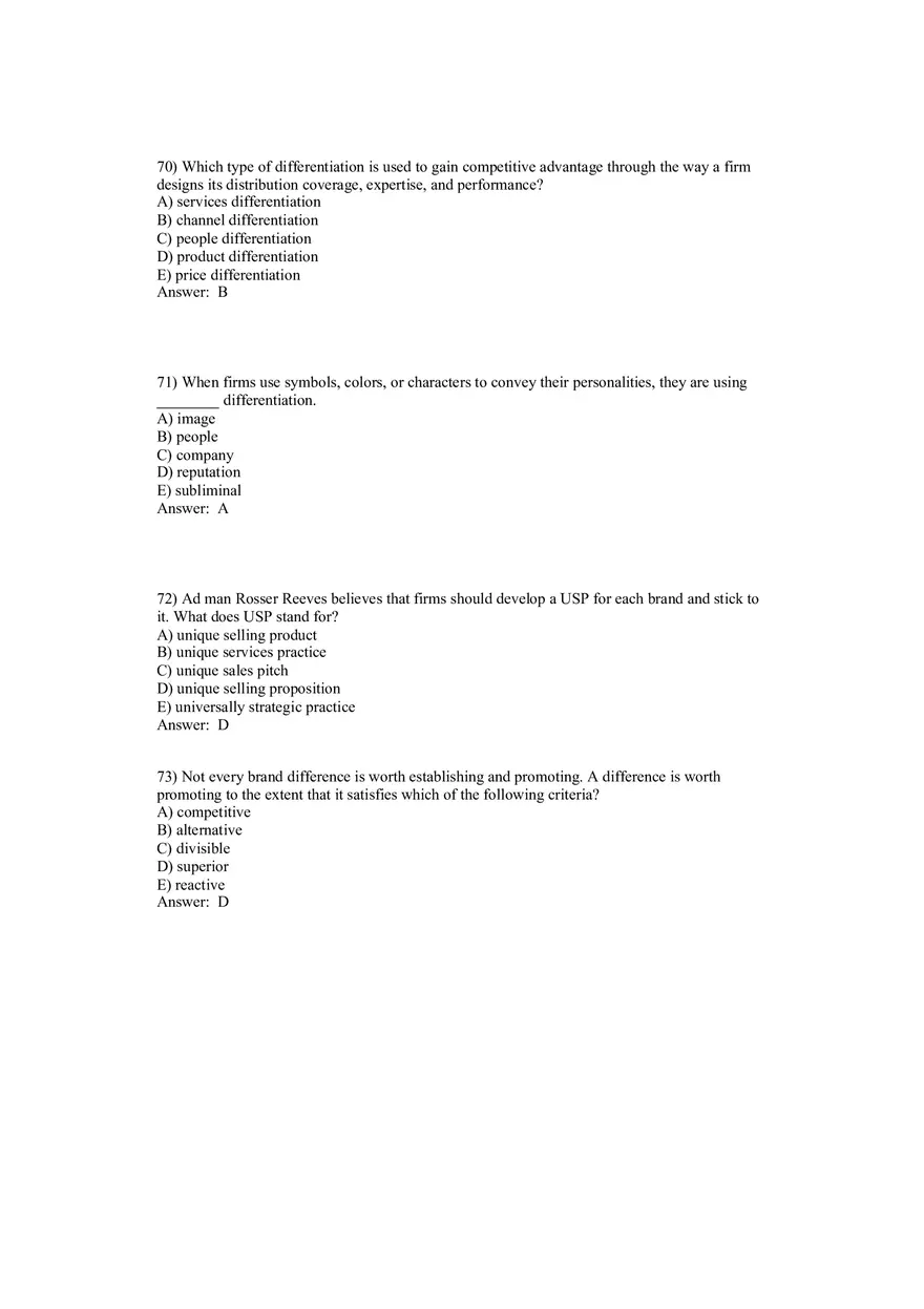 Segmentation, Targeting, and Positioning Answer Key Part 2 - Page 10