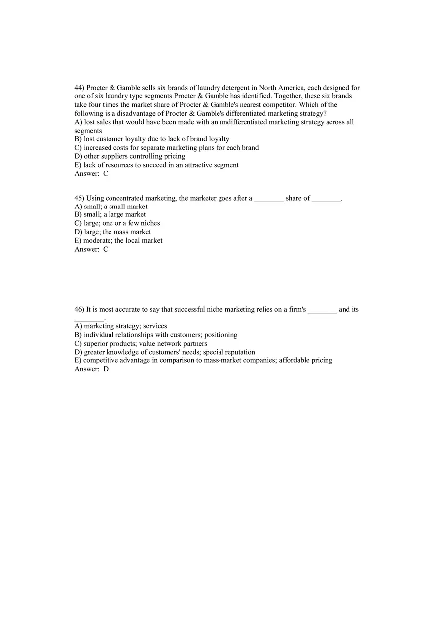 Segmentation, Targeting, and Positioning Answer Key Part 2 - Page 3