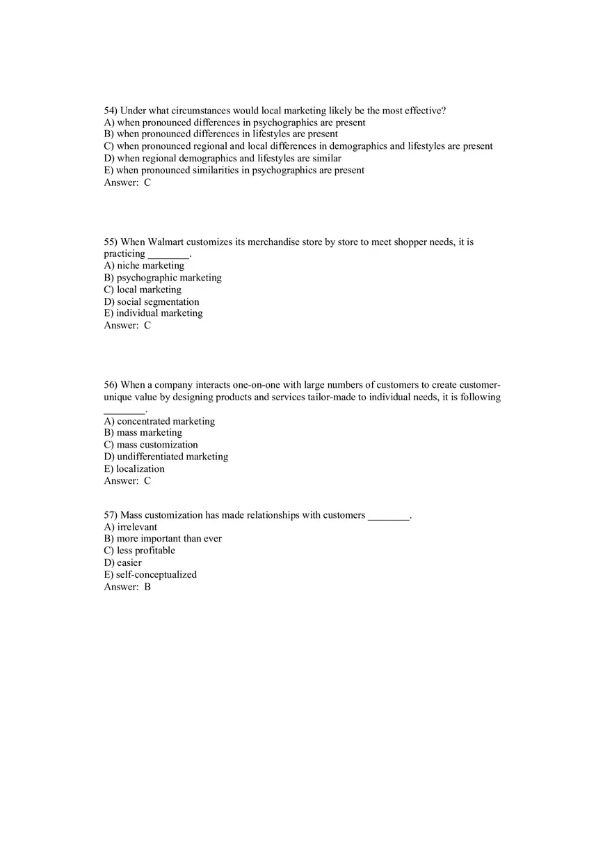 Segmentation, Targeting, and Positioning Answer Key Part 2 - Page 6