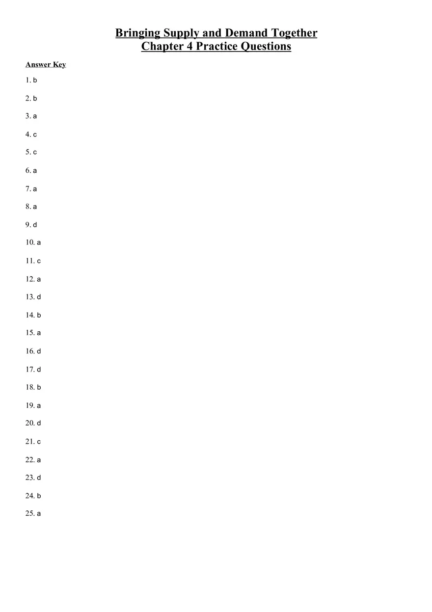 Bringing Supply and Demand Together - Page 1