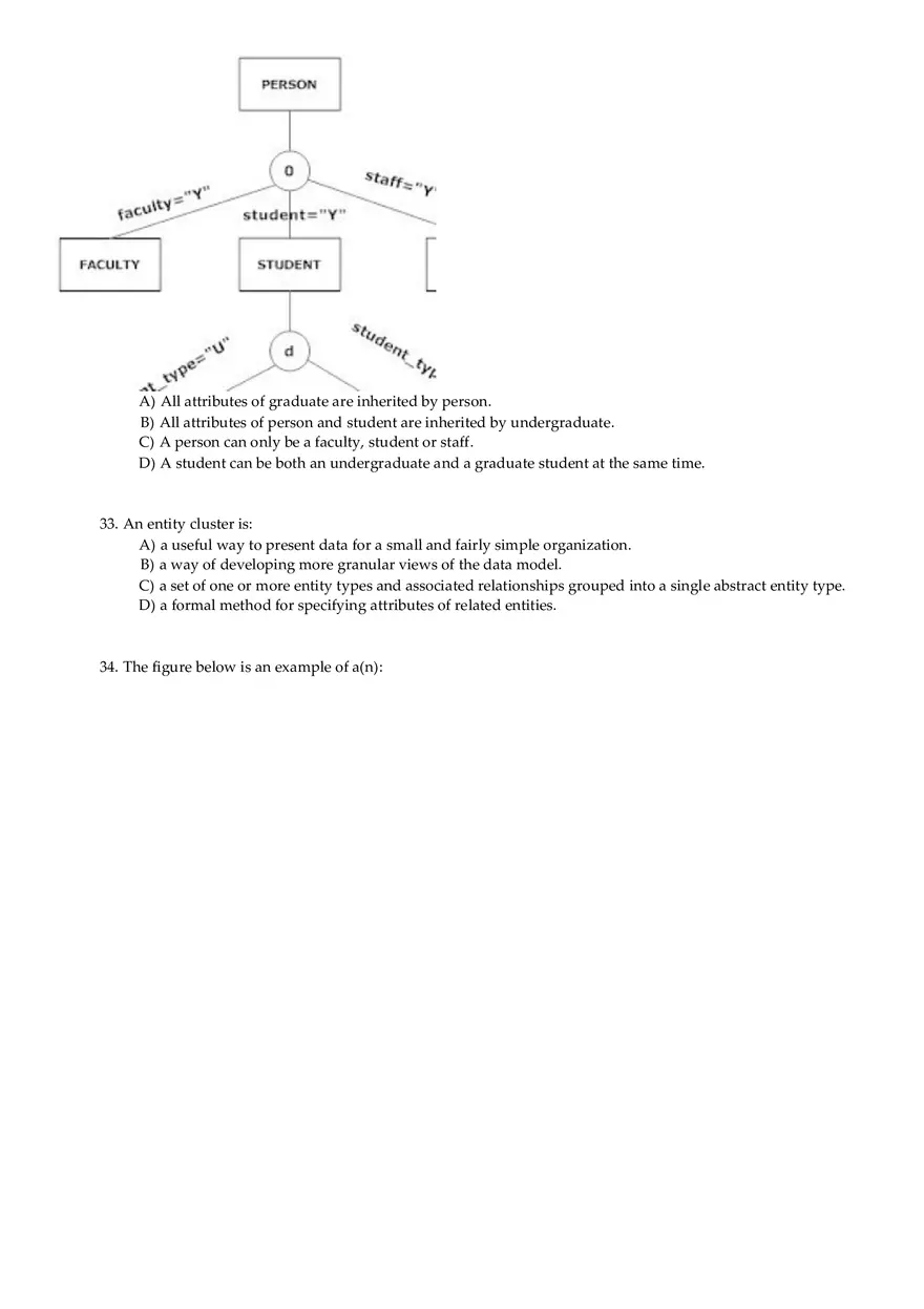 Entity-Relationship Modeling and Subtypes - Quiz - Page 7