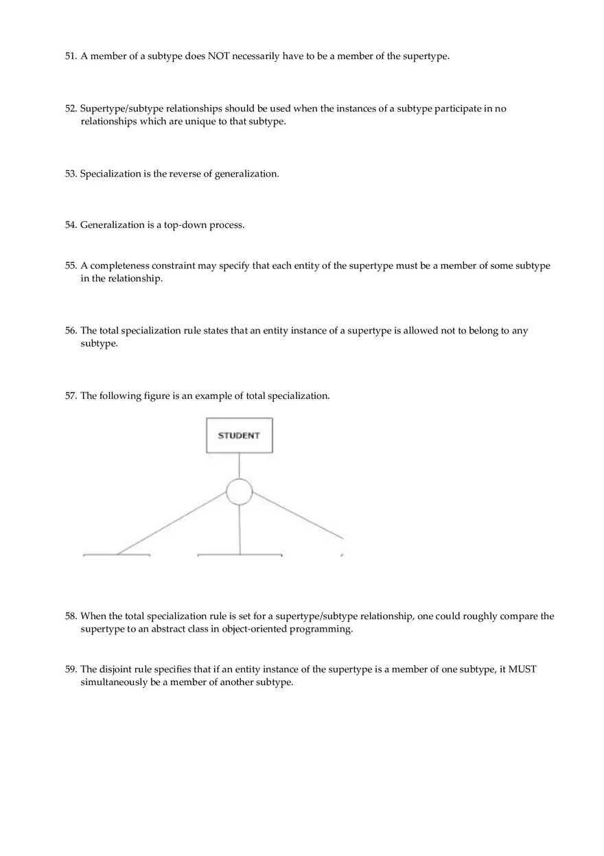 Entity-Relationship Modeling and Subtypes - Quiz - Page 11