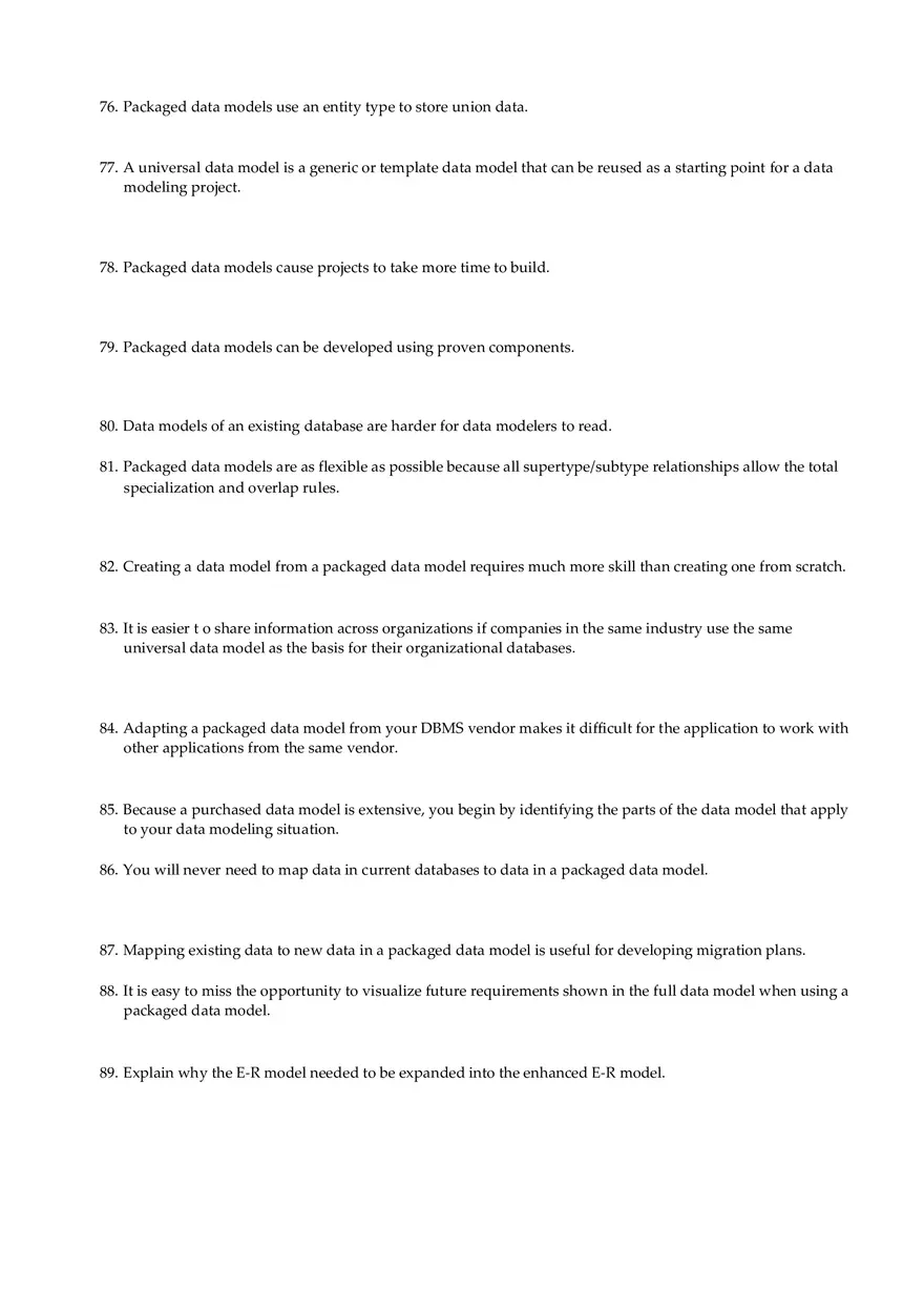 Entity-Relationship Modeling and Subtypes - Quiz - Page 16