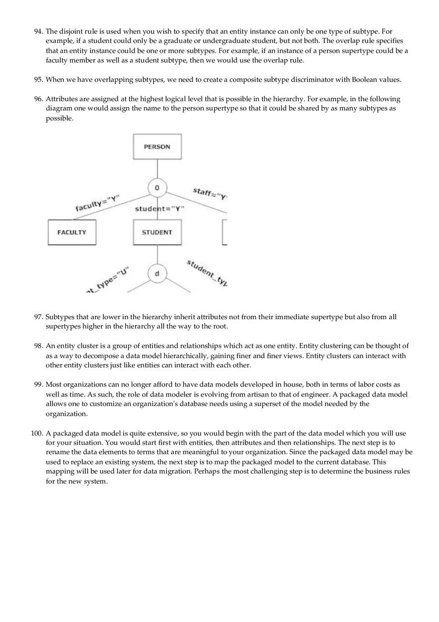 Entity-Relationship Modeling and Subtypes - Quiz - Page 19